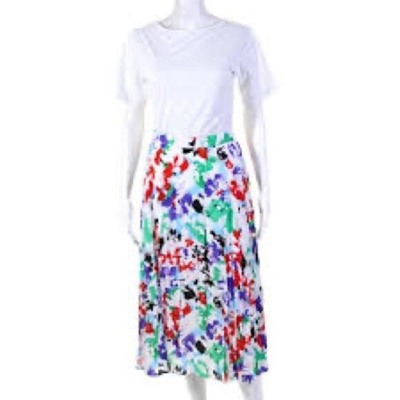 TANYA TAYLOR Floral Midi Skirt A-Line Multicolor Size 10 NWOT - Picture 8 of 8
